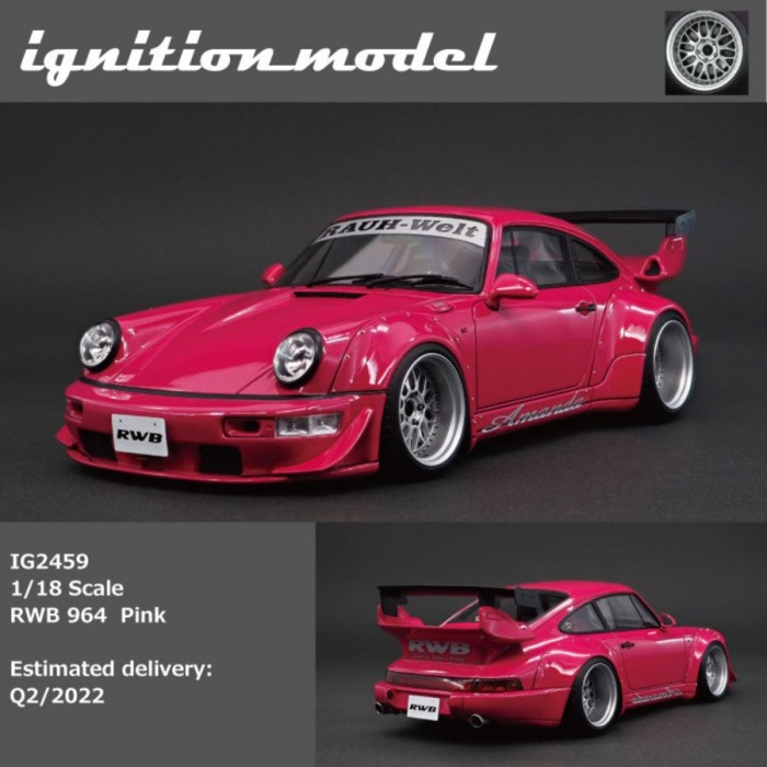 ✅Termurah 1/18 Ignition Ig Model Porsche 964 Rwb Pink Amanda Diecast Not Autoart Limited