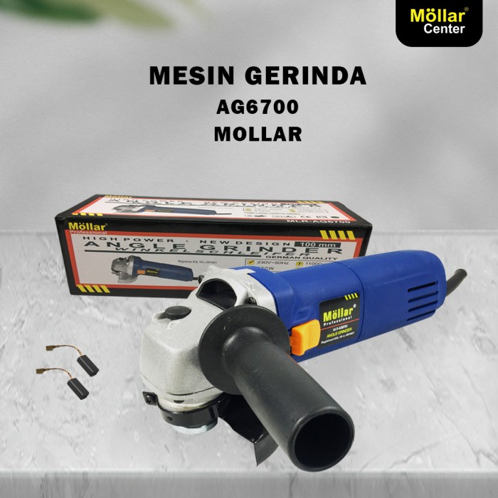 MESIN GERINDA TANGAN MOLLAR MLR-AG6700 ANGLE GRINDER MOLLAR 4"