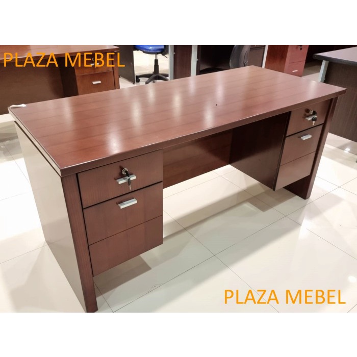 favorit] Meja Tulis Kantor / Meja Kerja Direktur 1 Biro Kayu At Home