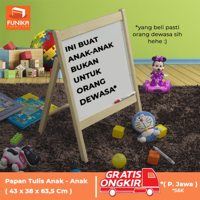 

Funika Starindo 92002 Nat - Papan Tulis Whiteboard Anak - Natural