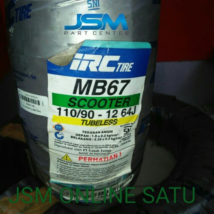 ✨COD Ban Tubless 110/90 Irc Ring 12 Ban Honda Scoopy Ring 12 Irc 110/90-12 Terbaru