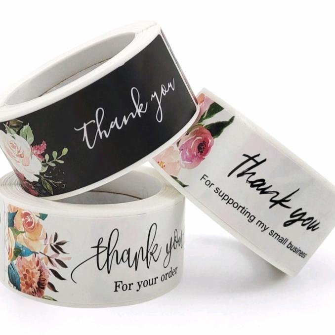 

Ready oke] TQ052 Sticker Label Logo Tempel Panjang Thank You For Your Order