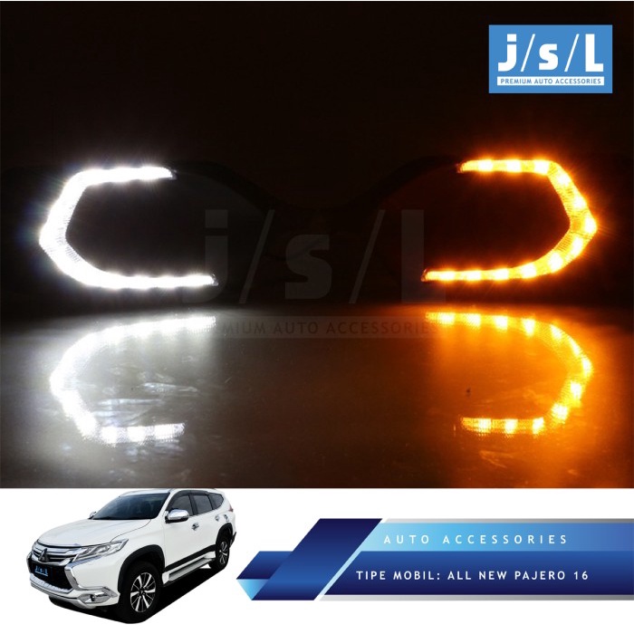 ✅Ori Cover Lampu Kabut Jsl All New Pajero Sport /Fog Lamp Cover W/Led Drl Diskon