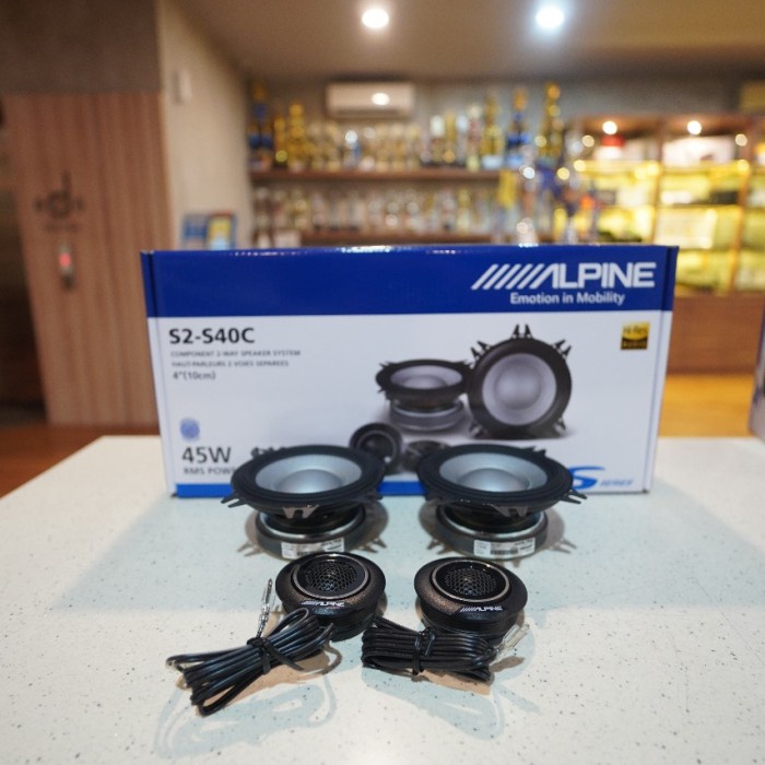 ✅New Ori Speaker Alpine S2-S40C 2 Way Split Component 4 Inch Dealer Resmi Ori Terbaru