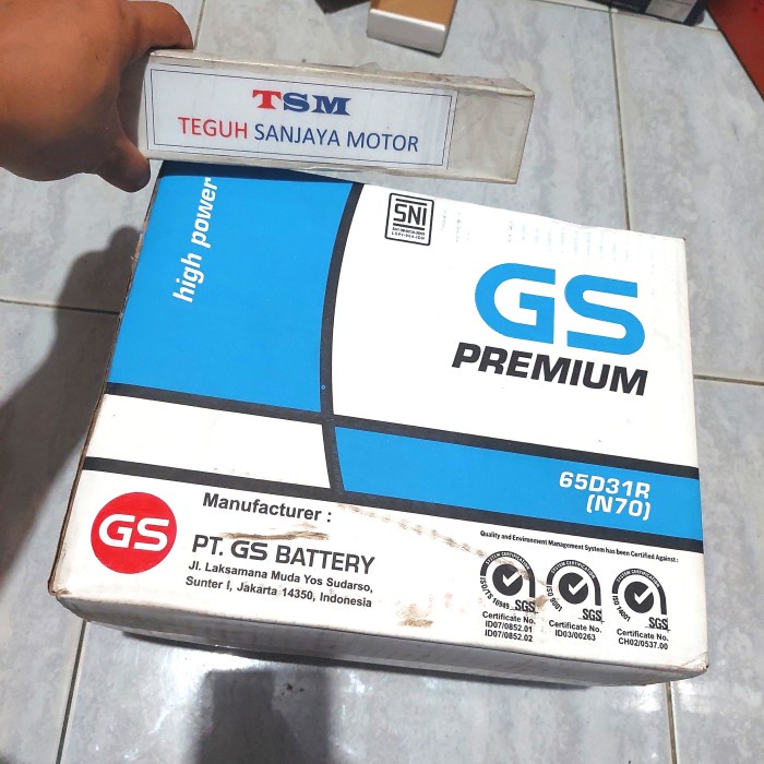 ✅Baru Aki Accu Basah 65D31R N70 12V 70Ah Asli Original Gs Premium Astra Diskon