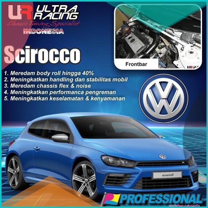 Aksesoris Variasi ULTRA RACING Frontbar Strutbar VW Golf Mk6 Scirocco