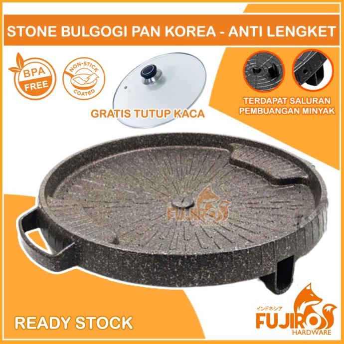 BULGOGI PAN GRILL PANGGANGAN ANTI LENGKET MINYAK BBQ SUKI SHABU