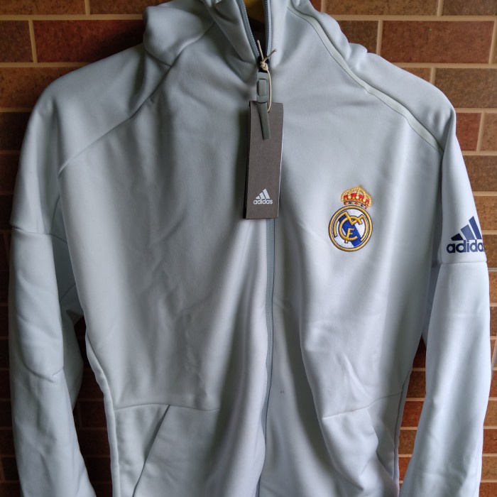 Jaket Adidas Zne Real Madrid White Original