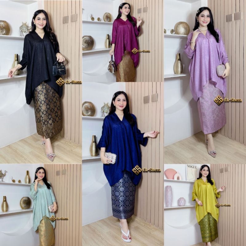 ARUNA BLOUSE KAFTAN VISCOSE ( 1SET BLOUSE + ROK SONGKET )