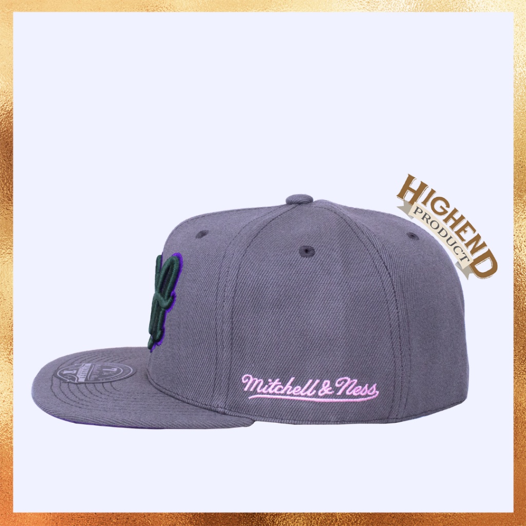 [LIMITED SEGERA DAPATKAN] READY STOCK Topi Mitchell and Ness NBA LA Lakers 50th Anniv Patch HWC