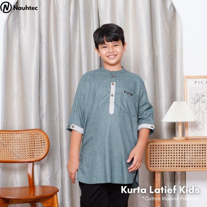 Nauhtec  Baju Koko Anak Kurta Latief Kids Series Katun Madina Premium
