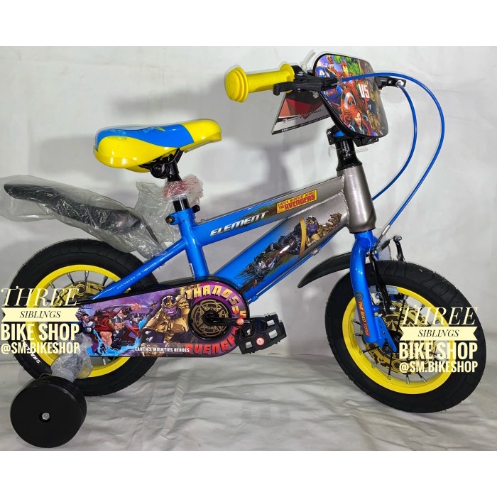 ✨Original Sepeda Bmx Anak Element Avenger Vs Thanos 12 Inch Limited