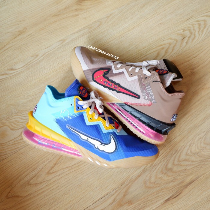 ✨Ori Space Jam X Lebron 18 Low Wile E. Vs Roadrunner Cv7562-401 Limited