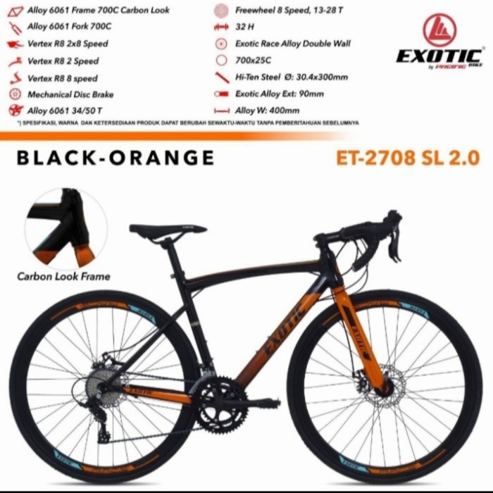 ✨Ori Sepeda Road Bike Exotic Et 2708 Sl 2.0 Berkualitas