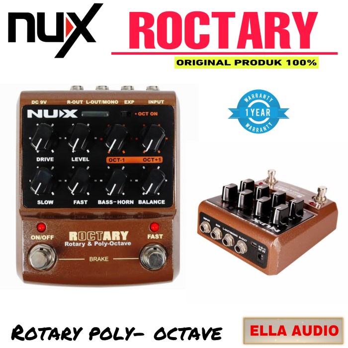 ✨Ori Nux Roctary Simulator Polyphonic Octave Simulator Effect Gitar Diskon