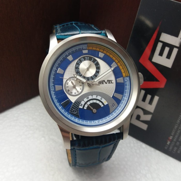 ✨Termurah Jam Tangan Pria Revel Bc5211 Silver Blue Original Berkualitas