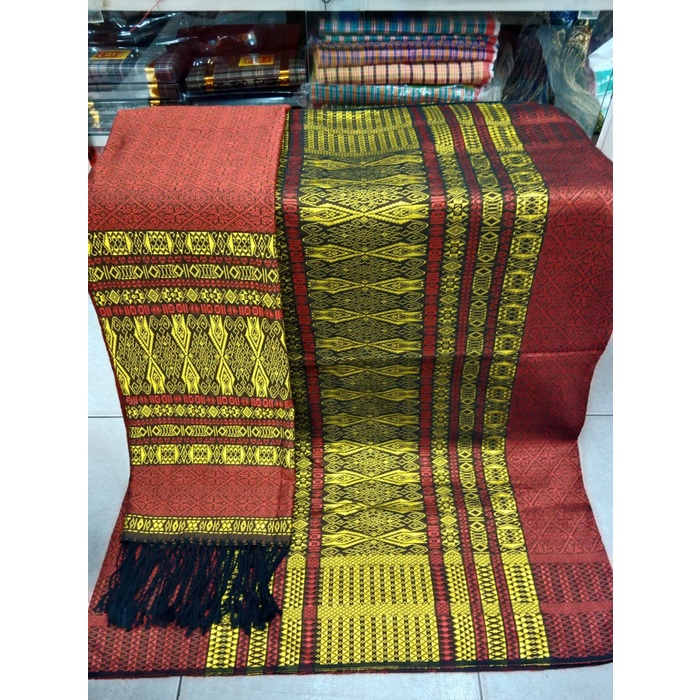 ✨New Tumtuman Tarutung Tanpa Sambung Warna Merah Tumpal Gold Diskon