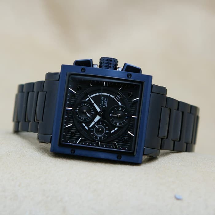 ✨Sale Alexandre Christie 6182Mc / Ac6182 Black Blue Original  Garansi Terbatas