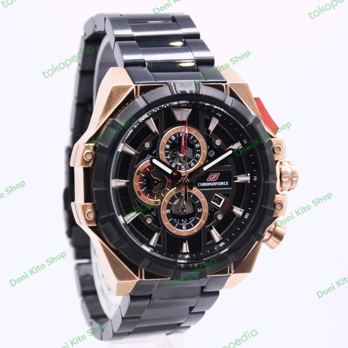✨Ready Chronoforce Original 5342 Black Rose - Jam Tangan Pria Original New Diskon
