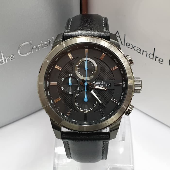 ✨Sale Alexandre Christie Ac 6501 Black Grey Original Berkualitas