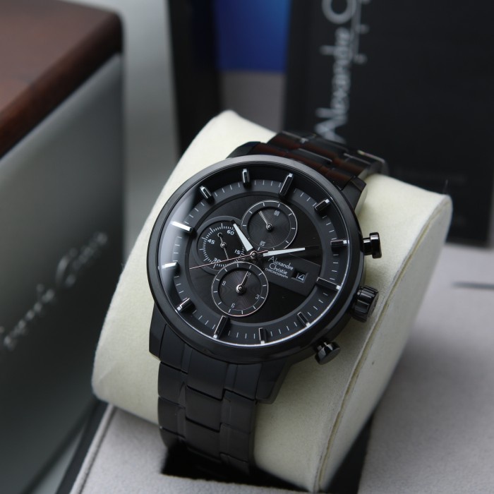 ✨Sale Alexandre Christie Ac 6323 Full Black. Original Terbaru