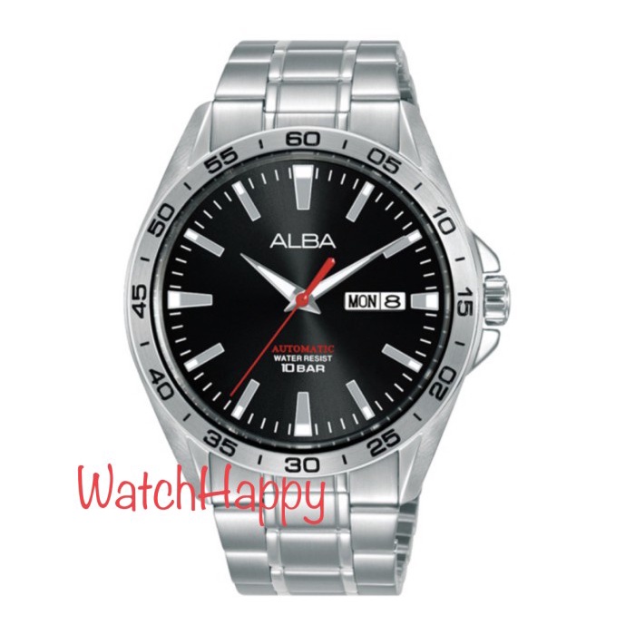 ✨Ready Watchhappy Alba Al4301X1 Men Black Dial Automatic Al4301 100Original Terbatas