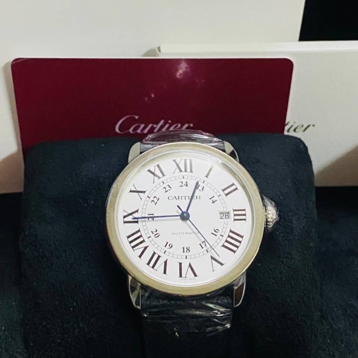 ✨Ready Cartier Ronde Solo Size 42Mm Jam Tangan Pria Diskon