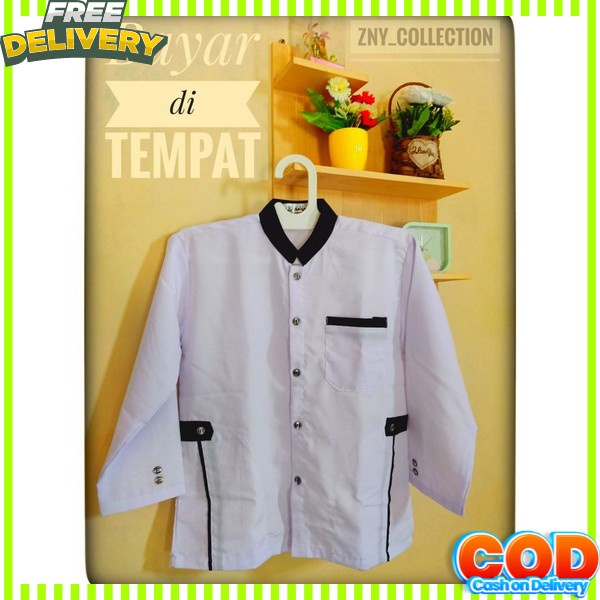 Seragam Tpa Anaj Murah Sragam Mudlim Amakk Kmja Kancing Amaj Murah Atasan Baju Kemeja Koko Anak Laki