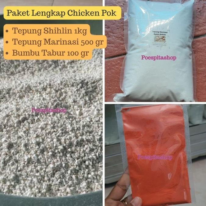 

Silahkan Order] Paket chicken pok lengkap / tepung shihlin