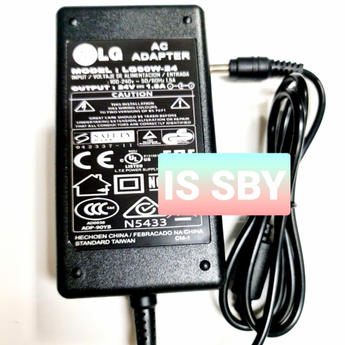 Promo Adaptor Ac Power Tv Led Lg 24 Volt 1.8A