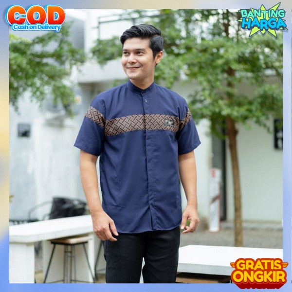 Buju Muslim Cowok Kekinian Dewasa Baju Peria Kemejs Koko Lski Atasan Laki Tebaru 2023 Busana Muslimi