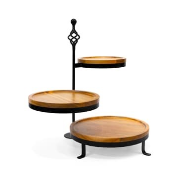 

[Baru] Tatakan Kue Bulat Harvey Acasia Wood Super Elegant Classy 3 Tingkat Terbaru