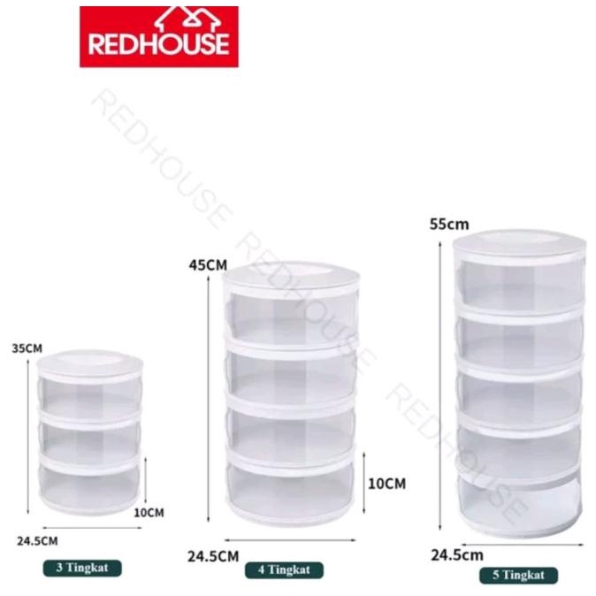 Tudung Saji Susun 3 4 5 Rak Tudung Saji Makanan Penutup Lauk Redhouse