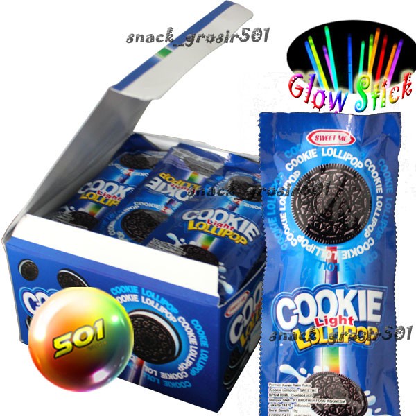 

Permen Lolypop Kukis Glow In The Dark Box 30 Pcs