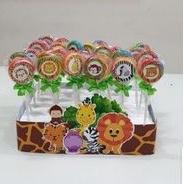 

Safari Zoo Animals Permen Lolipop Stand Isi 30Pc Custom Ulang Tahun