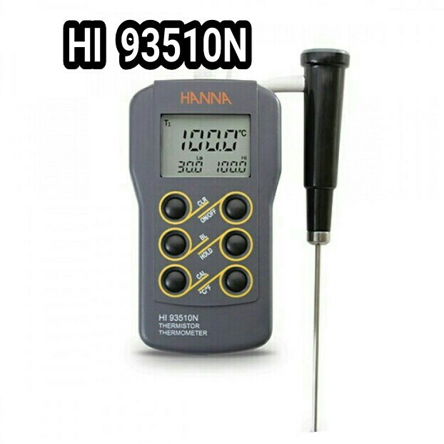 ✅Original Hanna Hi-93510N Portable Thermistor Thermometer With Probe Terbaru