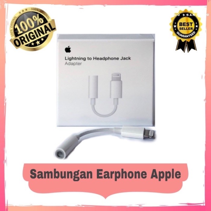 SAMBUNGAN KABEL EARPHONE IPHONE CABUTAN 100% ORIGINAL