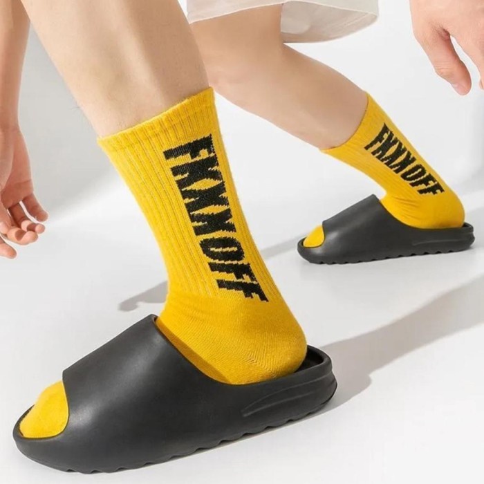 Sandal Yeezy Slide Black Sandal Slipper Original Import