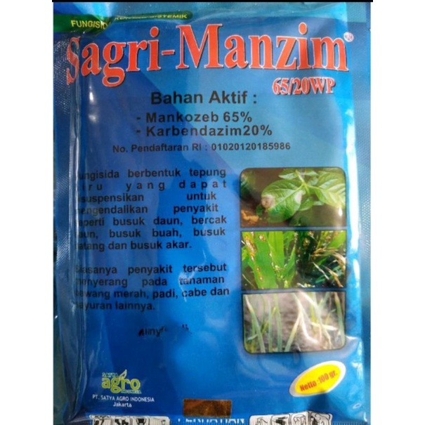 Fungisida Sagri-Manzim 65/20 WP 100 Gr Sagri Manzim