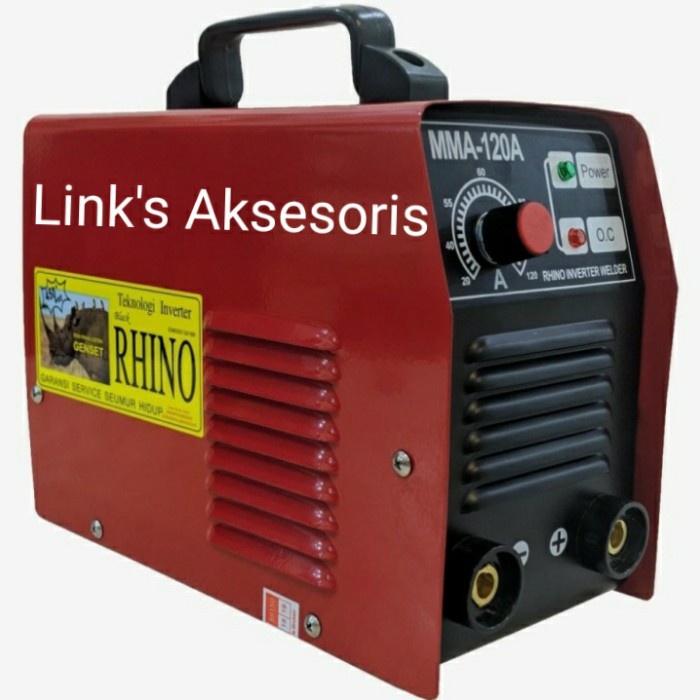 [Original] Mesin Las Inverter 900 Watt Rhino Mma 120 Mma 120A Merah Berkualitas