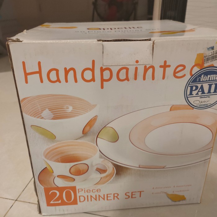 [New Ori] Appetite Hand Painted Dinner Set 20 Pcs Terbaru