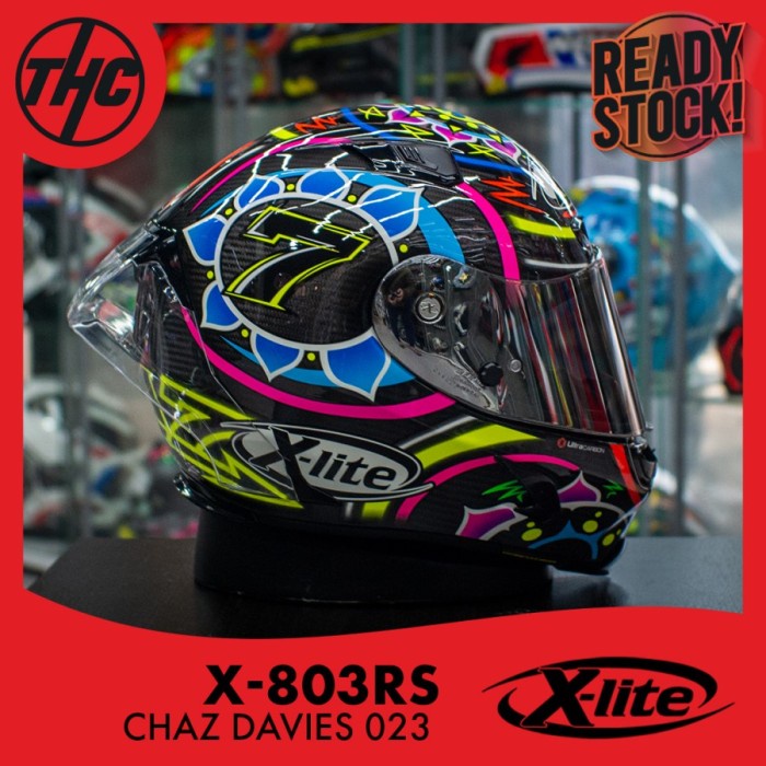 ✨Termurah Xlite X-803 Rs Carbon Chaz Davies 023 Xlite X803 Full Face Helm Sni Limited