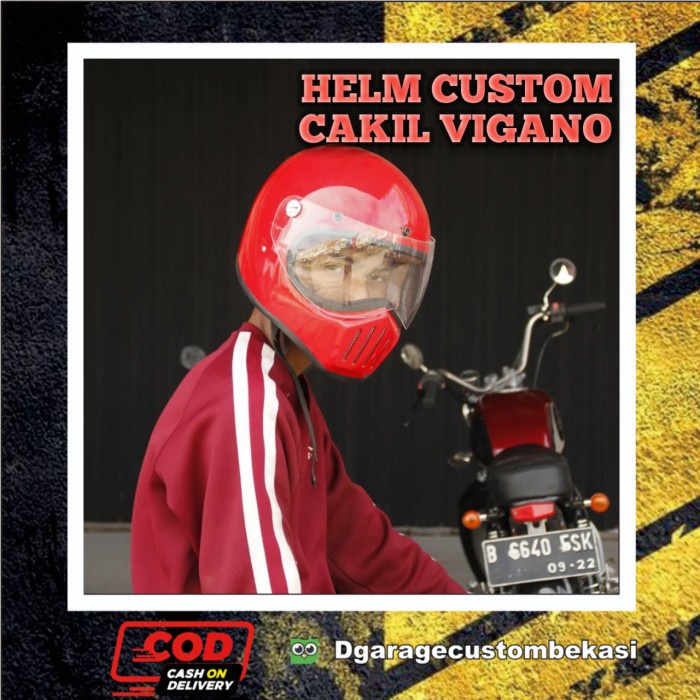 ✨Termurah Helm Custom Cakil Vigano Cc Cakil M30 Classic Bandit Bullit Gringgo Berkualitas