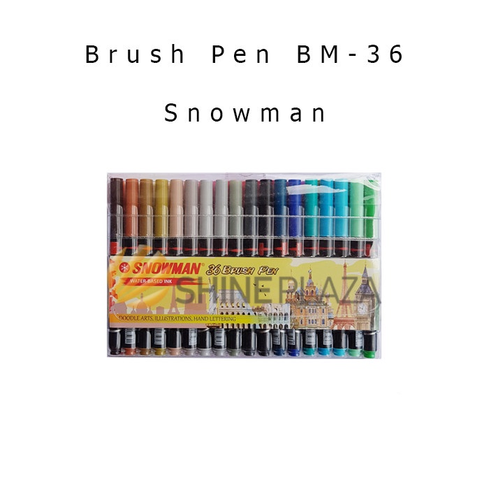 

Gaya Snowman Brush Pen Set 36 Warna Bm-36