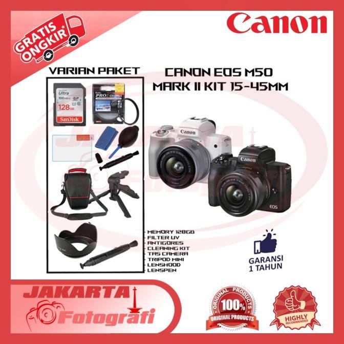 Canon EOS M50 II Kit 15-45mm Lens Mirrorless Camera Black