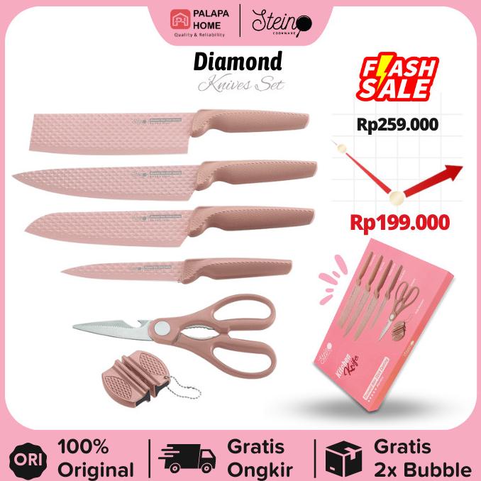 NEW(BETS) Stain Cookware Pisau Set Diamond Knives Piso Steincookware Original