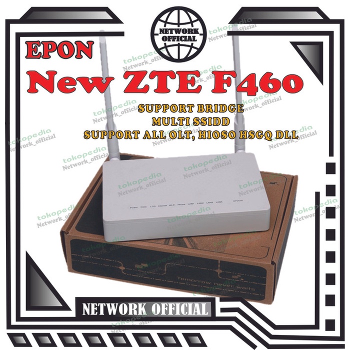 Promo New Epon Zte F460 V9 Onu Ont Full Fitur / Briddge 4 Ssid