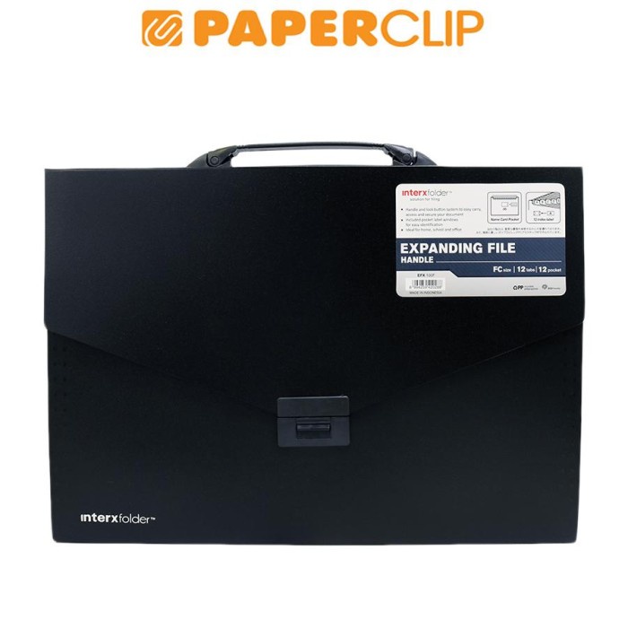 

Promo Expanding File Handle Interx Efx100F F4 Black