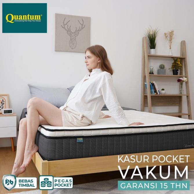 Kasur Pocket Vakum Quantum - Bonus Sprei & Bantal