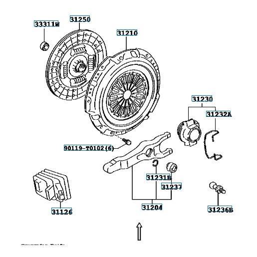 31250-0k205 plat kopling clutch disc hilux diesel fortuner diesel 2010 cintamitra7
